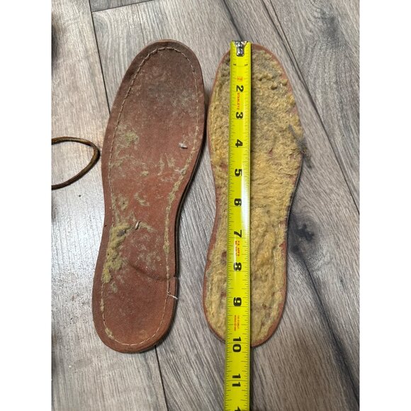 L.L. Bean Brown Leather Duck Boots L 9 Raw Hide Lace-Up Waterproof Outdoor Hunti - Picture 13 of 13